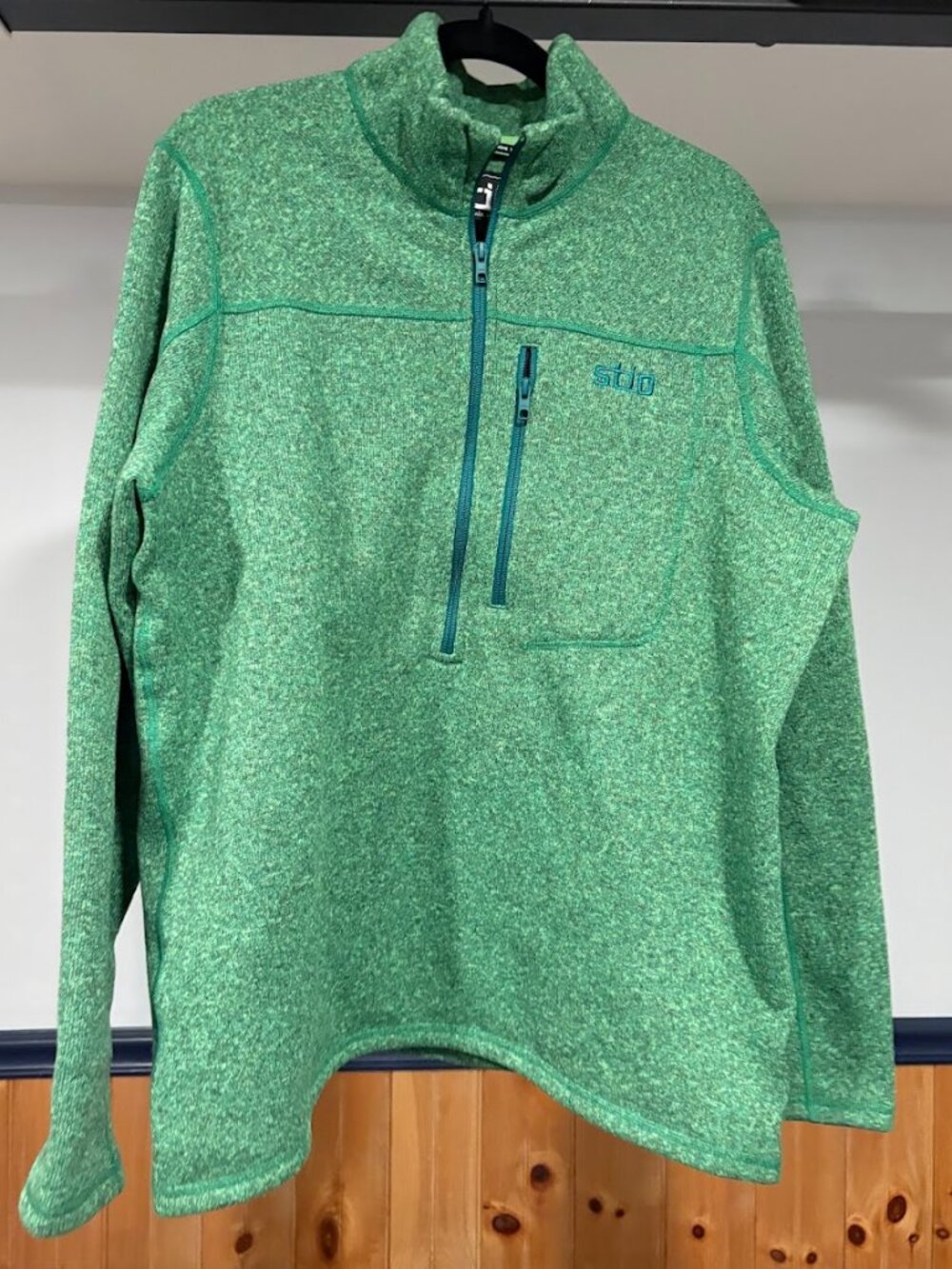 Stio Wilcox Quarter-Zip Fleece Jacket Men's Large Green - Like New